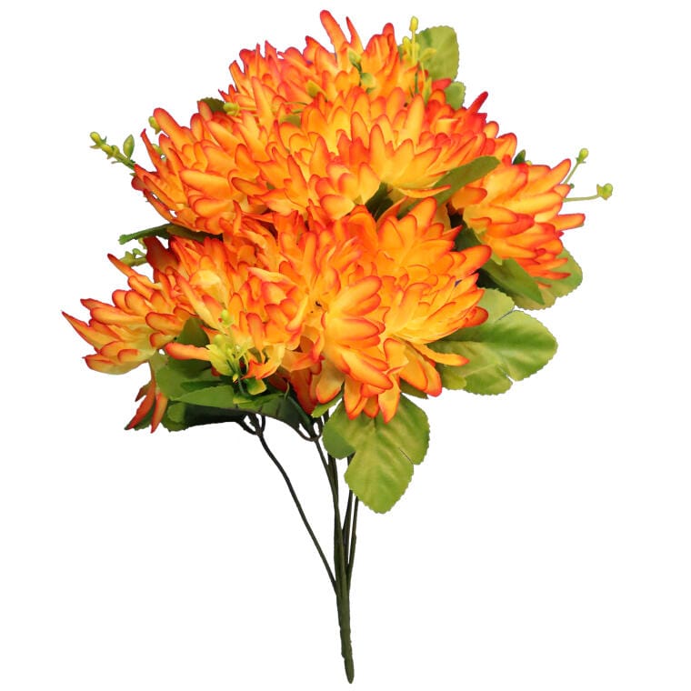 CHSTRK-1P Bukiet 7 chryzantem z dodatkami, 35 cm, pomarańczowy - obrazek 1