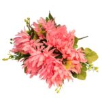 Różowy Bukiet Sztucznych Chryzantem 35 cm z Dodatkami na Wszystkich Świętych - obrazek 3