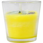 Świeca zapachowa Citronella w żółtym szkle - odstraszacz owadów na zewnątrz