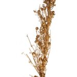 Girlanda ze złotych gałęzi z drewnianą dekoracją - obrazek 2