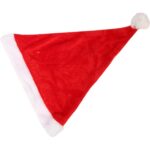 Czerwona Welurowa Sukienka i Czapka w Stylu Śnieżynki - obrazek 3