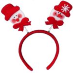 Opaska na głowę z bałwanami na sprężynkach