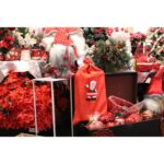 Czerwony Worek na Prezenty 40x30 cm z Materiału - obrazek 3