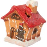 Ceramiczny Domek z Piernika ze Światłem LED - Świąteczna Dekoracja - obrazek 2