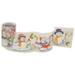 Samoprzylepna Naklejka na Okno z Bałwankami, Wielkość 7.6 cm x 2m - Rulon - obrazek 2