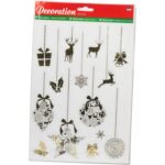 Naklejki na okno samoprzylepne 3D renifery