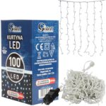KURTYNA 100 LED ZASŁONA ŚWIETLNA LAMPKI ŚWIĘTA LAMPKA ŚWIĄTECZNA  1.5 X1.5 M