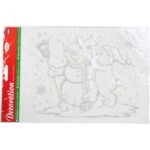 Naklejka samoprzylepna na okno Bałwany