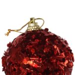 Komplet 4 Czerwonych Bombek Styropianowych z Koralikami 6 cm - Dekoracja Świąteczna - obrazek 3