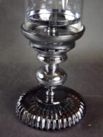 Świecznik wykonany z chromu i szkła 31.5x15 cm - obrazek 2