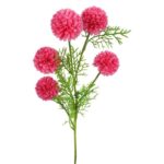 Różowa Gałązka Sztucznych Kwiatów Czosnku - Dekoracja Wnętrza/Dodatek Nagrobny - obrazek 2