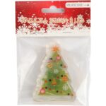 ŚWIĄTECZNA NAKLEJKA ŻELOWA 3 LED NA SZYBĘ OKNO DEKORACJA BOŻE NARODZENIE CHOINKA