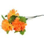 Bukiet 5 chryzantem w kolorze pomarańczowym - obrazek 2