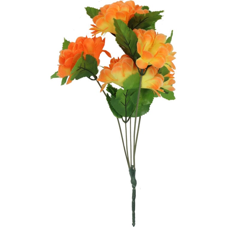 D-024CP Bukiet 5 chryzantem w kolorze pomarańczowym - obrazek 1