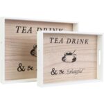 Zestaw Stylowych Tac do Podawania Śniadań w Łóżku