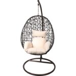Luksusowy Fotel Ogrodowy Wiszący Kokon z Poduszkami i Stalowym Stelażem D053 - obrazek 2