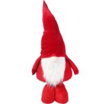 ELEGANCKI SKRZAT NA TELESKOPACH Świąteczny Krasnal GNOM Ozdoba Świąteczna Prezent 75-125 cm CZERWONY - obrazek 2