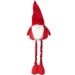ELEGANCKI SKRZAT NA TELESKOPACH Świąteczny Krasnal GNOM Ozdoba Świąteczna Prezent 75-125 cm CZERWONY - obrazek 3