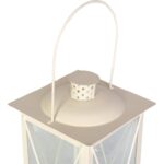 Elegancka Latarnia Metalowa o Wysokości 50cm z Otwieranym Wiekiem - obrazek 2