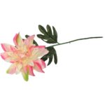 Sztuczna Gałązka Dalii w Kolorze Łososiowym - 70 cm - obrazek 3