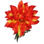 Dalia kwiat sztuczny pomarańczowy - obrazek 2