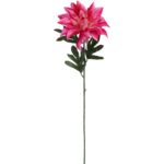 Różowa Sztuczna Gałązka Kwiatu Dalia 70cm - obrazek 2
