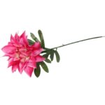 Różowa Sztuczna Gałązka Kwiatu Dalia 70cm - obrazek 3