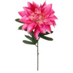 Różowa Sztuczna Gałązka Kwiatu Dalia 70cm