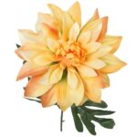 Sztuczna Dalia w Kolorze Żółtym o Długości 70cm - obrazek 3