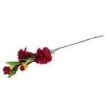 Sztuczna gałązka kwiatów Dalii w kolorze Bordowym 93 cm - obrazek 3