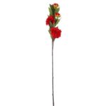 Sztuczna gałązka kwiatów Dalii w kolorze Czerwonym 93 cm