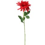 Dalia kwiat sztuczny pojedynka czerwony - obrazek 2