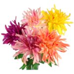 Dalia kwiat sztuczny pojedynka jasno różowa - obrazek 2