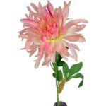 Dalia kwiat sztuczny pojedynka jasno różowa