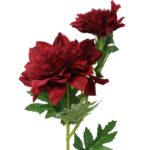 Sztuczna gałązka z dwoma brązowymi daliami wysokiej jakości, 66 cm - obrazek 2