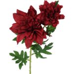 Sztuczna gałązka z dwoma brązowymi daliami wysokiej jakości, 66 cm - obrazek 3