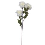 Gałązka 3 dalii sztucznych, biała - obrazek 2