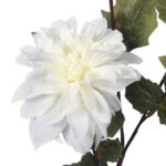 Gałązka 3 dalii sztucznych, biała - obrazek 3