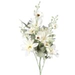 GAŁĄZKA 5 DALII Z WIELOMA PĄKAMI BIAŁA