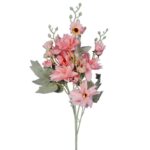 Sztuczna Gałązka Dalii w Kolorze Różowym - Duża, Realistyczna Dekoracja o Wysokości 86 cm - obrazek 2