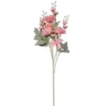 Sztuczna Gałązka Dalii w Kolorze Różowym - Duża, Realistyczna Dekoracja o Wysokości 86 cm