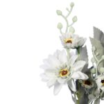 Zielona Gałąź Dekoracyjna z 5 Daliami i Pąkami - Kwiat Sztuczny o Naturalnym Wyglądzie - obrazek 3