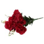 BUKIET 7 RÓŻ KWIAT SZTUCZNY BORDO 70 CM - obrazek 2