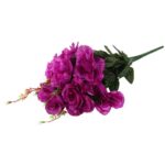 BUKIET 7 RÓŻ KWIAT SZTUCZNY FIOLETOWE 70 CM - obrazek 2