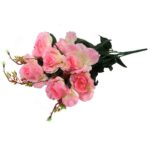 BUKIET 7 RÓŻ KWIAT SZTUCZNY RÓŻOWE 70 CM - obrazek 2