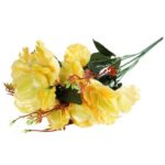 BUKIET 7 RÓŻ KWIAT SZTUCZNY JASNO ŻÓŁTY 70 CM - obrazek 3