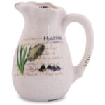 Dekoracyjny Dzbanek Ceramiczny Hiacynt 16 cm z Antypoślizgowymi Podkładkami