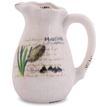 Dekoracyjny Dzbanek Ceramiczny Hiacynt 16 cm z Antypoślizgowymi Podkładkami