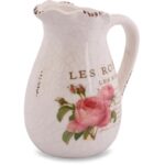 Dzbanek Ceramiczny Rose Vintage 13 cm w Stylu Shabby Chic - obrazek 3