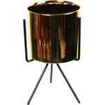 Złota Ceramiczna Osłonka na Metalowym Trójnogu 30x16cm - obrazek 2